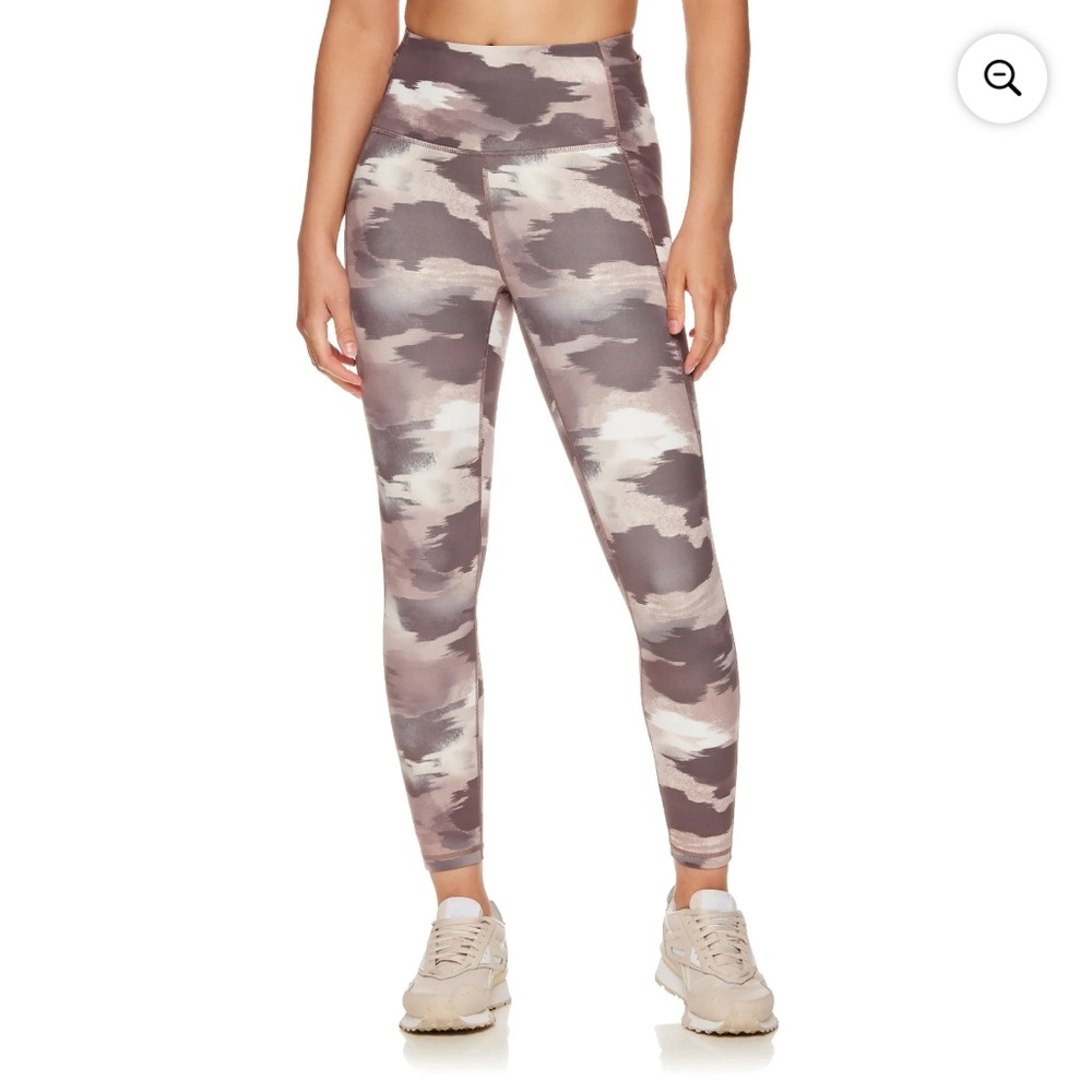 New Reebok Women's Getaway High Rise Print 7/8 Leggings with Pockets - XSmall